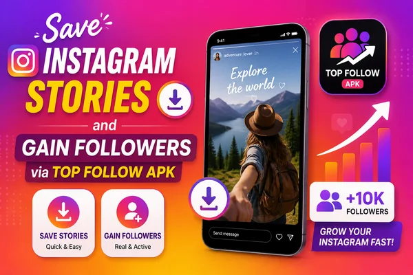 Save Instagram Stories and Gain Followers via Top Follow APK