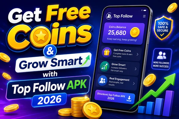 Get Free Coins & Grow Smart with Top Follow APK 2026